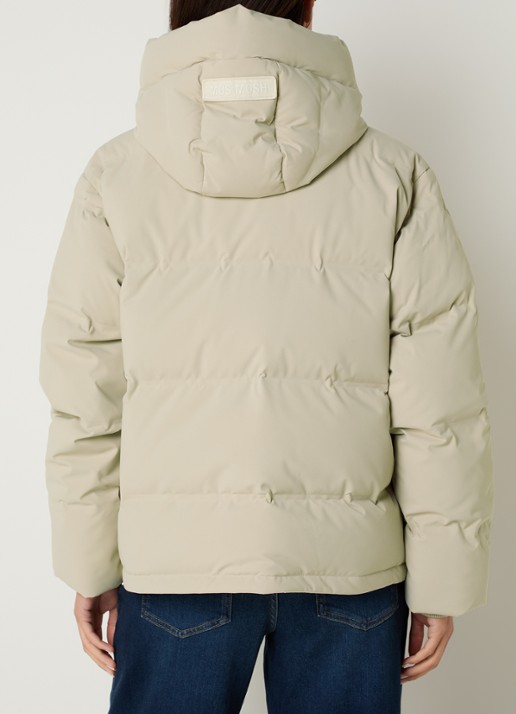 Mos Mosh Jilly puffer jack met donsvulling en steekzakken - achterkant 3 creme