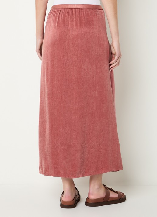 Mos Mosh MMBias Nadie midi rok met split - achterkant 4 oudroze