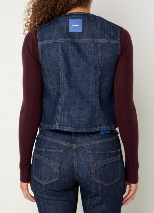 Mos Mosh MMCeden gilet van denim - achterkant 4 indigo