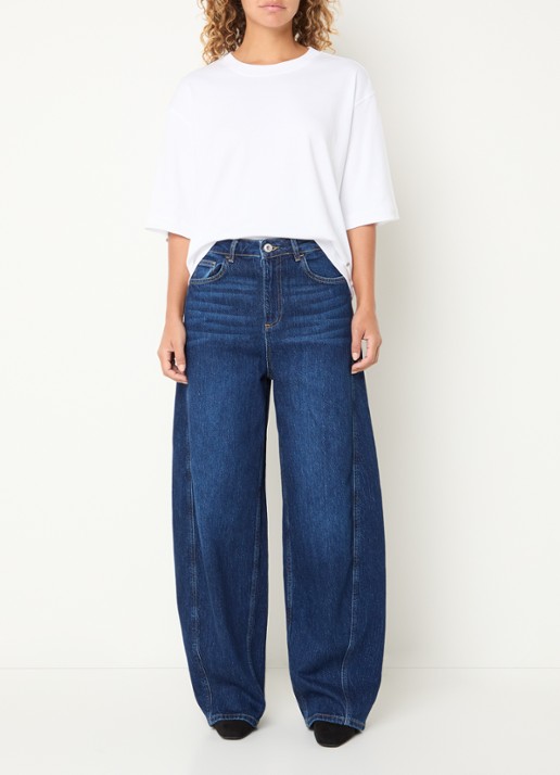 Mos Mosh MMCindy Draciel high waist balloon fit jeans met steekzakken - voorkant 5 indigo