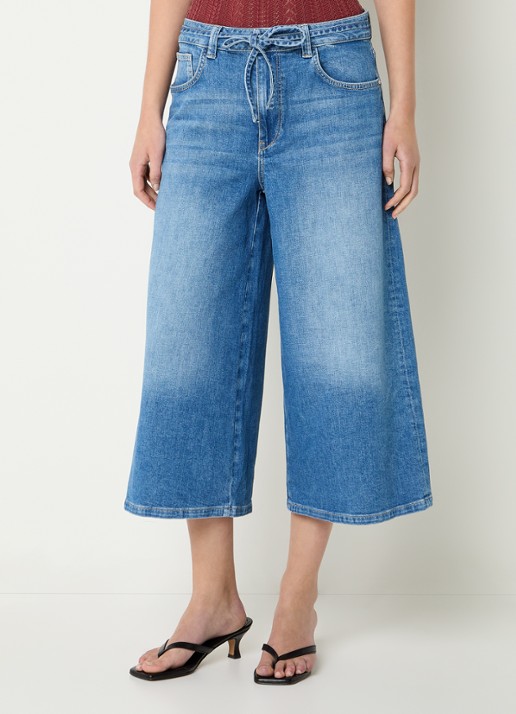 Mos Mosh MMCulotte Zack high waist wide fit culotte met steekzakken
