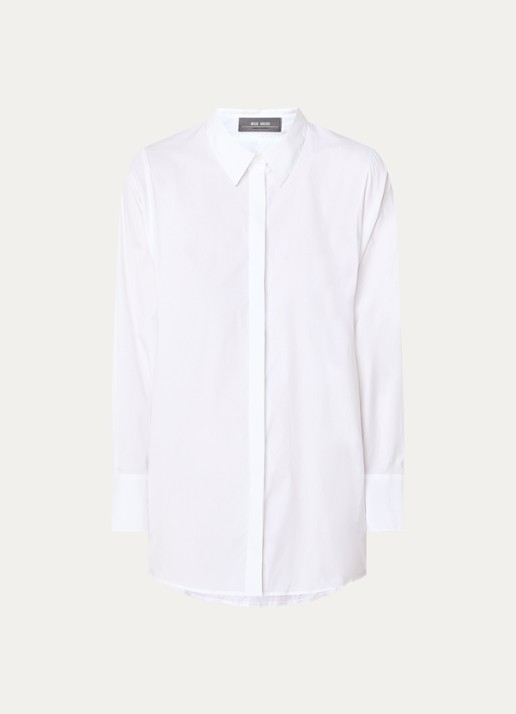 Mos Mosh MMEnola blouse met stretch - voorkant 2 wit