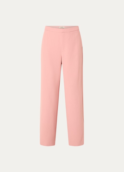 Mos Mosh MMLeya Miley high waist wide fit pantalon met steekzakken - voorkant 2 roze