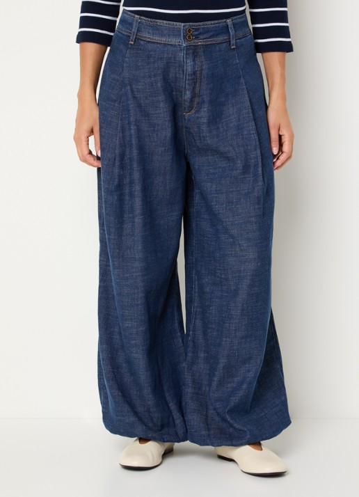 Mos Mosh MMMarah Pagato high waist tapered jeans met donkere wassing