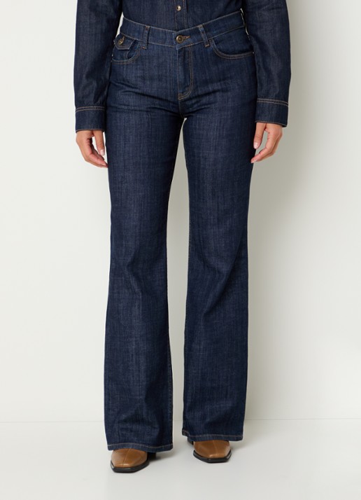 Mos Mosh MMMarlena high waist straight leg jeans met donkere wassing