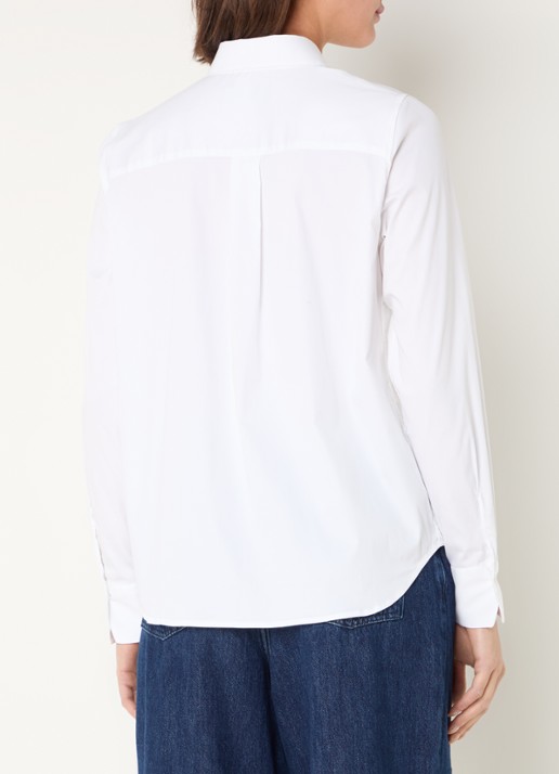 Mos Mosh MMMartina blouse met stretch - achterkant 4 wit