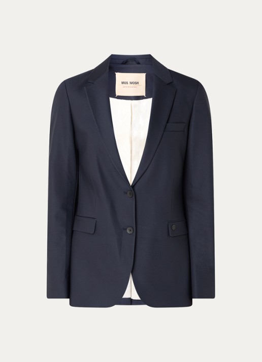Mos Mosh MMMary Night blazer met klepzakken - voorkant donkerblauw