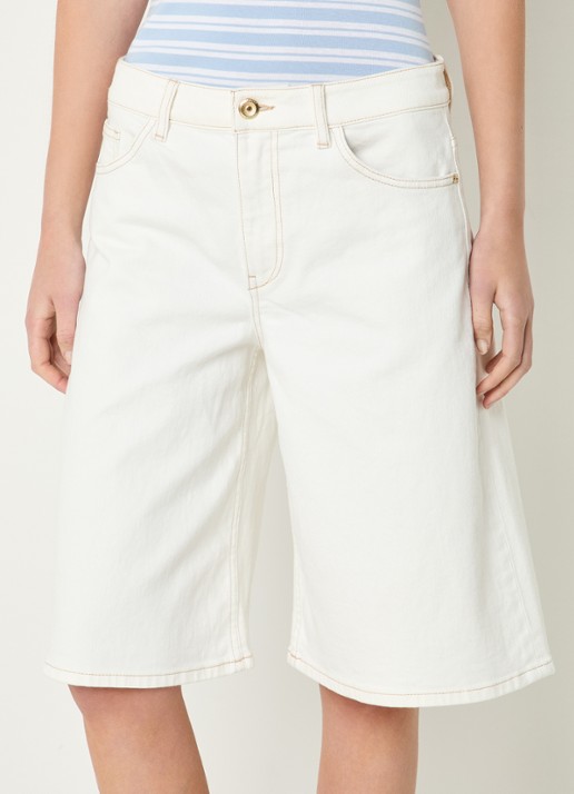 Mos Mosh MMMathilde Urban high waist wide fit korte broek van denim