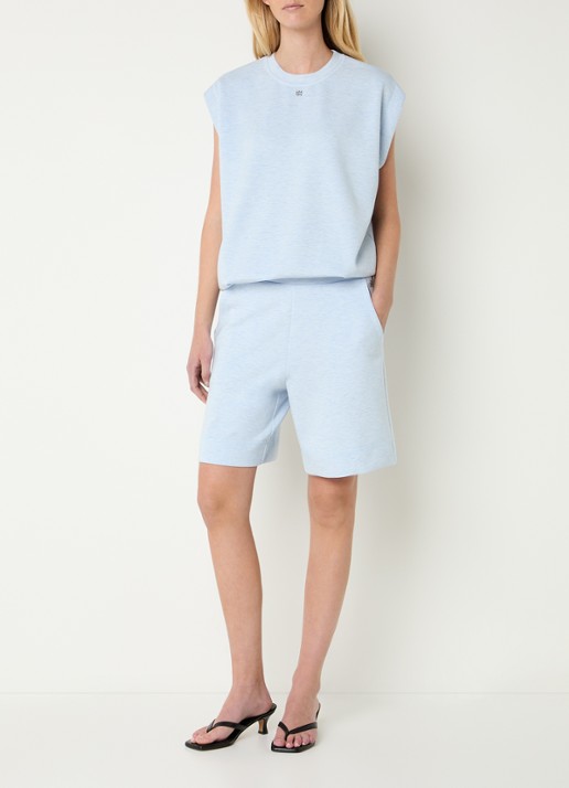 Mos Mosh MMNamara top met logo - voorkant 2 lichtblauw