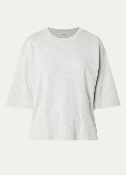 Mos Mosh MMNatalie T-shirt met stretch - voorkant 2 grijs