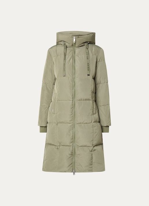 Mos Mosh MMNova longline puffer jas met steekzakken - voorkant 2 lichtgroen