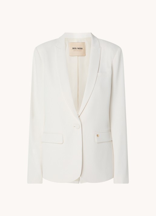 Mos Mosh MMPhoebe Miley blazer met klepzakken en schoudervulling - voorkant 2 wit