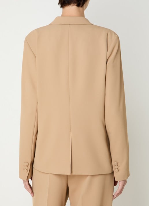 Mos Mosh MMPhoebe Miley blazer met klepzakken en schoudervulling - achterkant camel