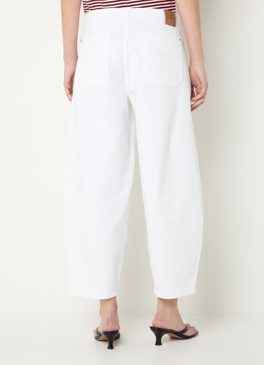 Mos Mosh MMRosy high waist balloon fit jeans met gekleurde wassing - achterkant 4 wit