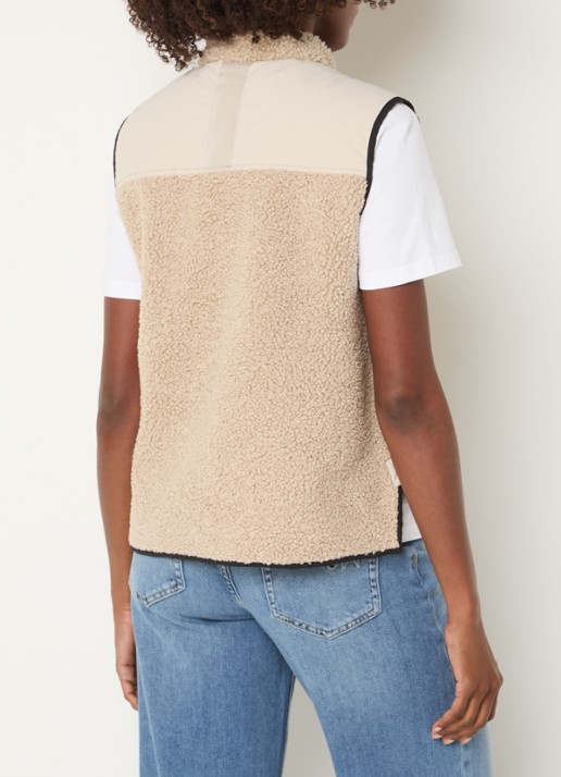Mos Mosh MMRowe Eli bodywarmer van teddy - achterkant 4 beige