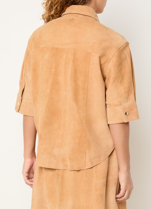 Mos Mosh MMSigga blouse met borstzakken - achterkant donkeroranje