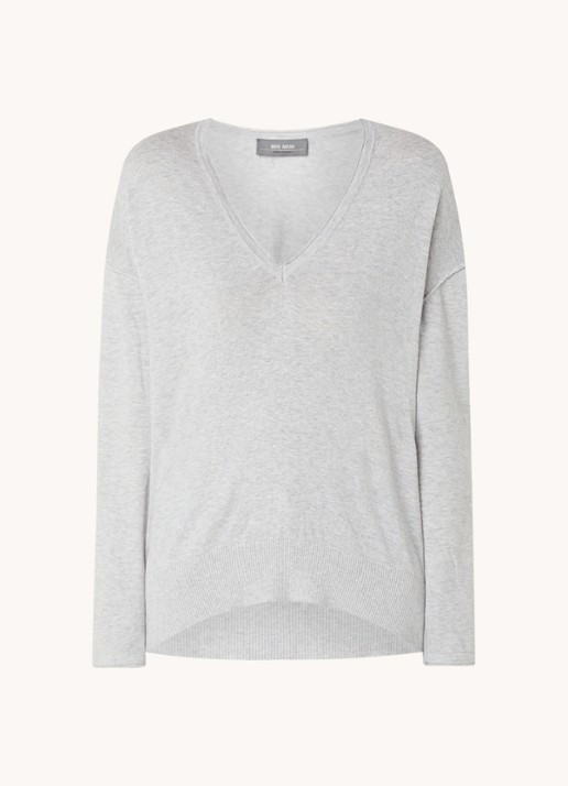 Mos Mosh MMTani pullover in kasjmierblend met V-hals 