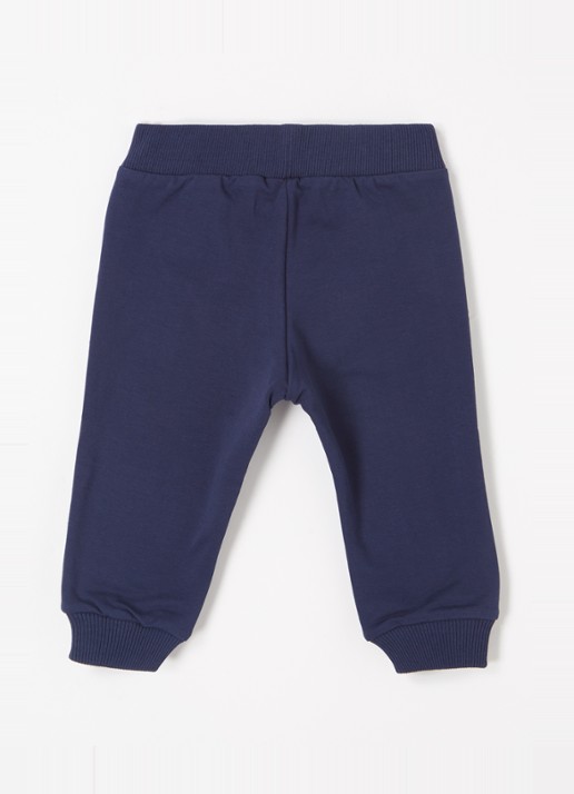 Moschino Tapered fit joggingbroek met logoprint - voorkant 2 blauw
