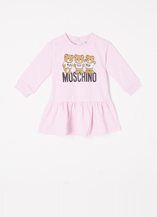 Moschino Trui-jurk met frontprint - voorkant 2 roze