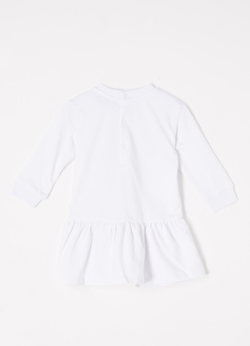Moschino Trui-jurk met logoprint - achterkant wit