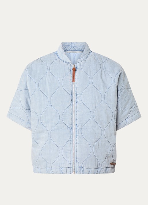 Moscow Demmy jack met quilt patroon - voorkant 2 lichtblauw