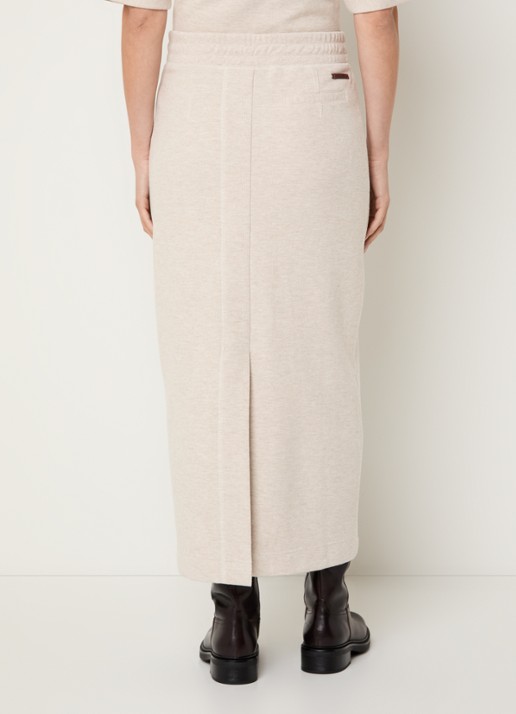 Moscow Faith maxi rok met stretch - achterkant 4 creme
