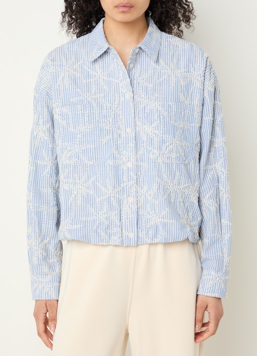 Moscow Femilia blouse met bloemenprint en borstzakken