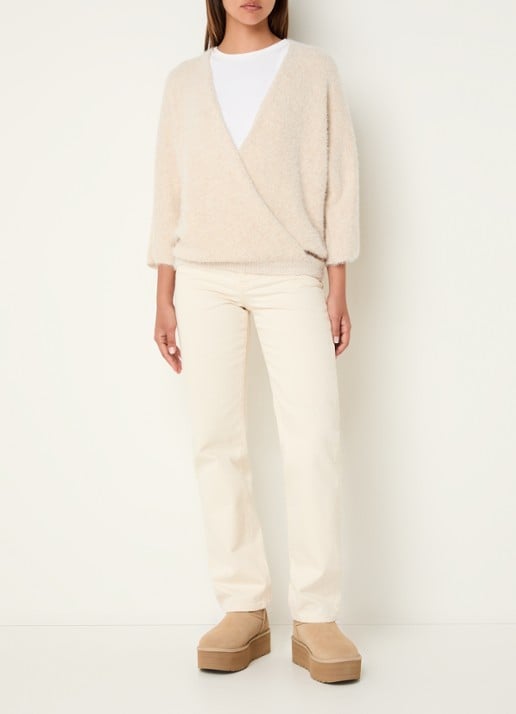 Jenetta Color Moscow Jenetta fijngebreide trui in alpaca wolblend • Beige • de Bijenkorf