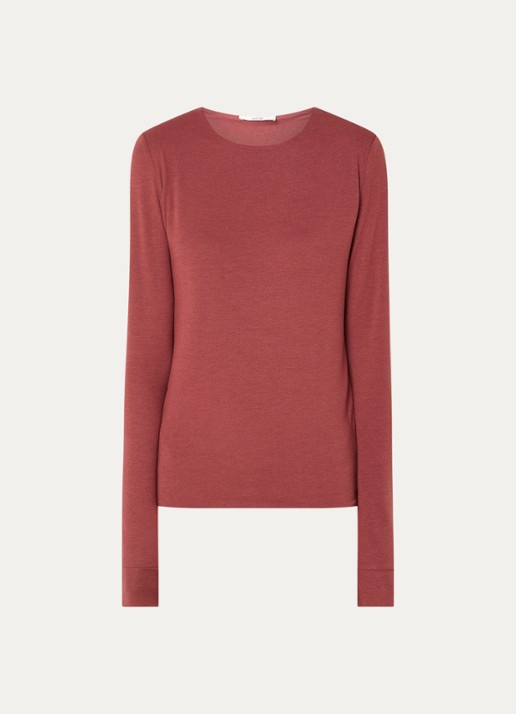 Moscow Lucia longsleeve met ronde hals - voorkant 2 steenrood