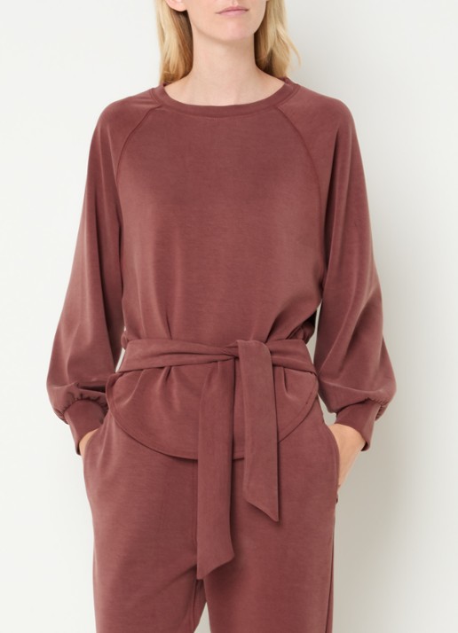 Moscow Romy sweater met strikceintuur