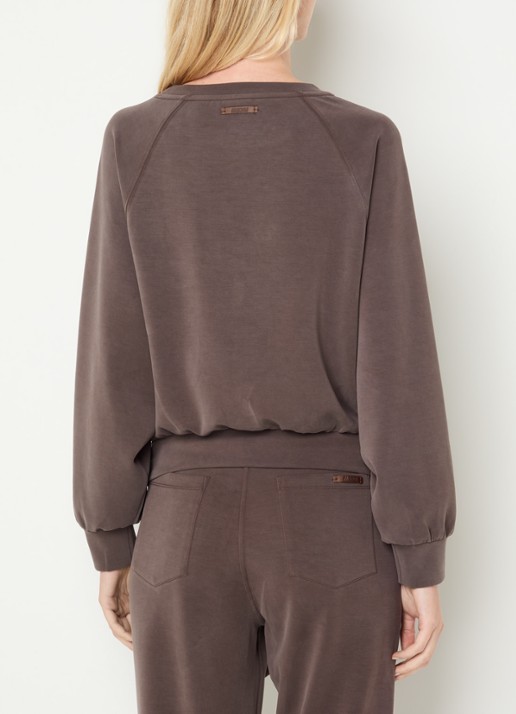 Moscow Romy sweater met strikceintuur - achterkant bruin