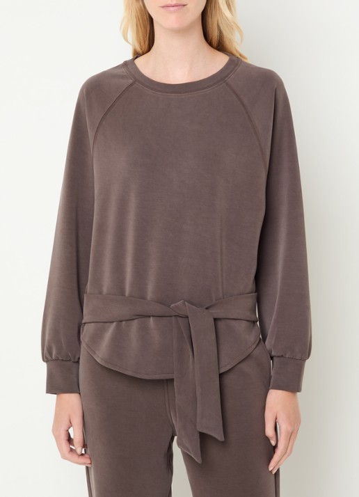 Moscow Romy sweater met strikceintuur - detail 4 bruin