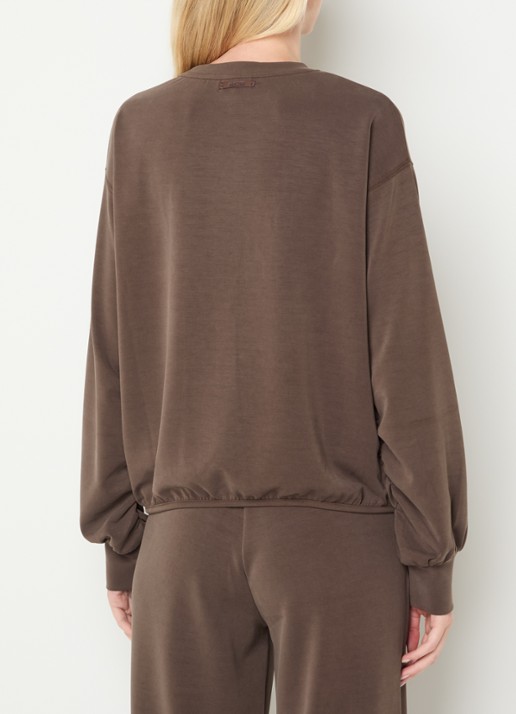 Moscow Sweater met ronde hals - achterkant 2 donkerbruin
