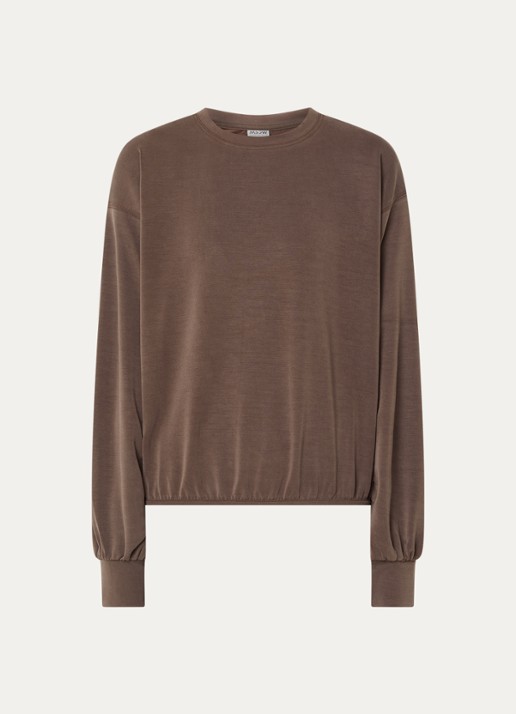 Moscow Sweater met ronde hals - voorkant 3 donkerbruin