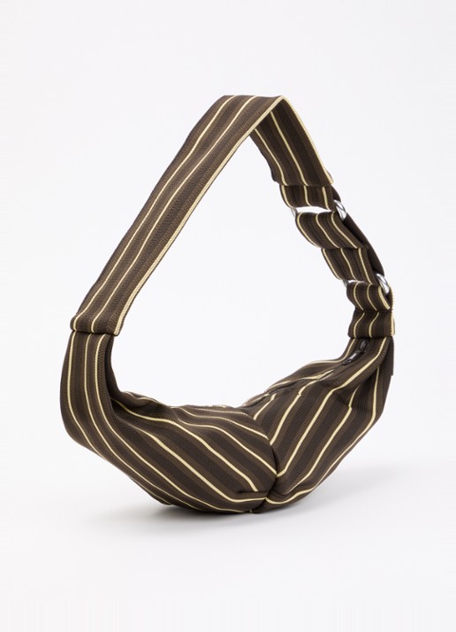 MOSJ Atelier Little M City crossbodytas met streepprint - achterkant 5 bruin