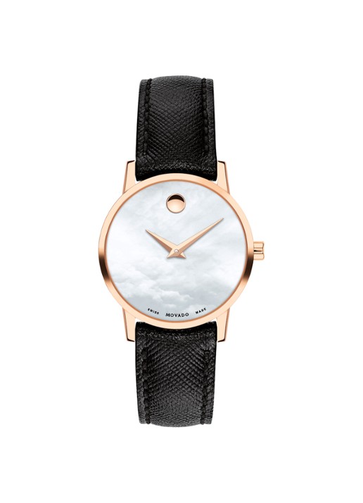 Movado Horloge Museum Classic 0607424 - voorkant roségoud