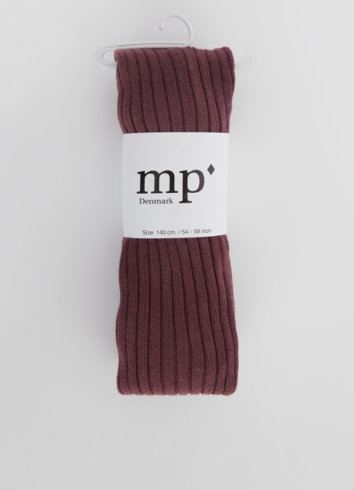 mp Denmark Ribgebreide maillot in katoenblend - voorkant 2 aubergine