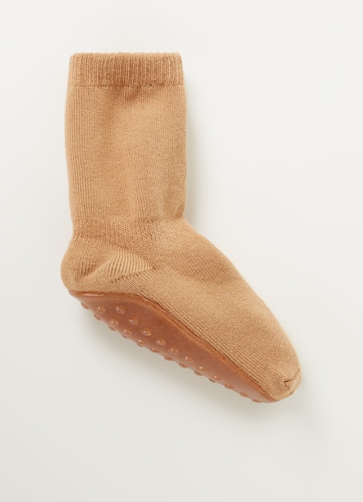 mp Denmark Sokken met anti-slip - voorkant camel
