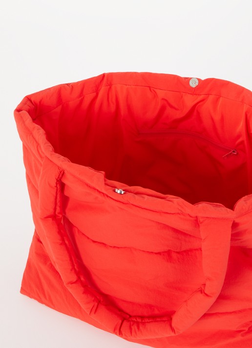 MSCH Copenhagen Gewatteerde shopper met logo - detail 2 rood