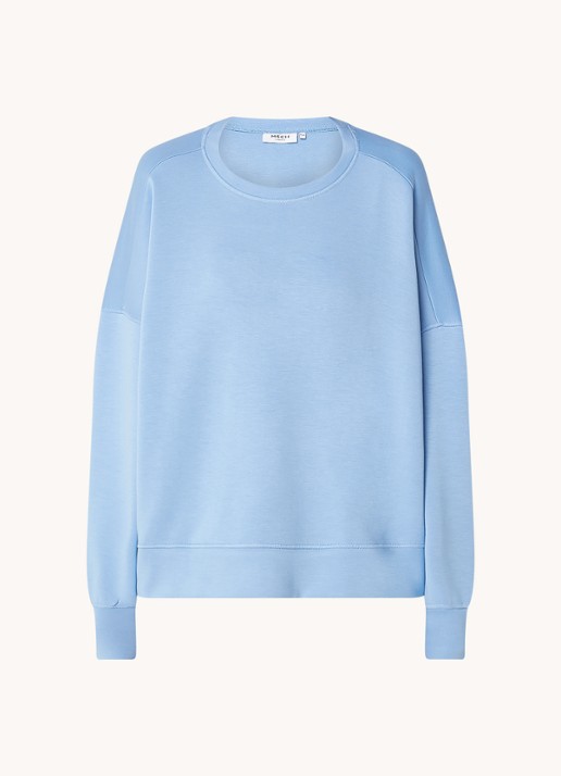 MSCH Copenhagen Ima sweater met stretch - voorkant blauw
