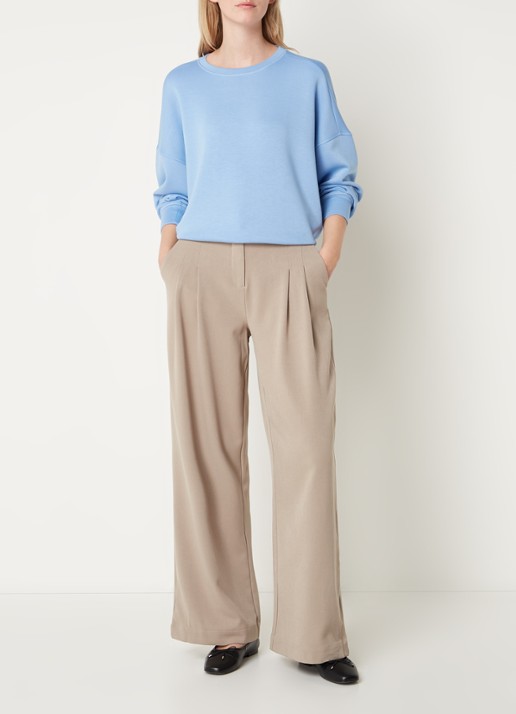 MSCH Copenhagen Ima sweater met stretch - voorkant 2 blauw