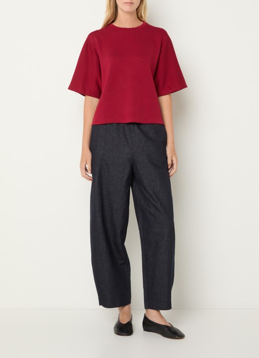 MSCH Copenhagen Maelee T-shirt met ronde hals - voorkant 4 steenrood