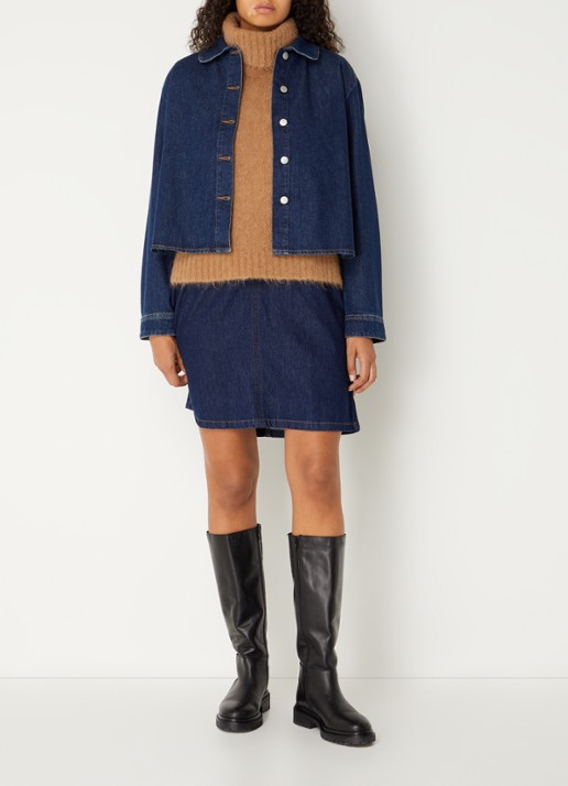MSCH Copenhagen MSCHAdna blouse van denim - voorkant 3 indigo