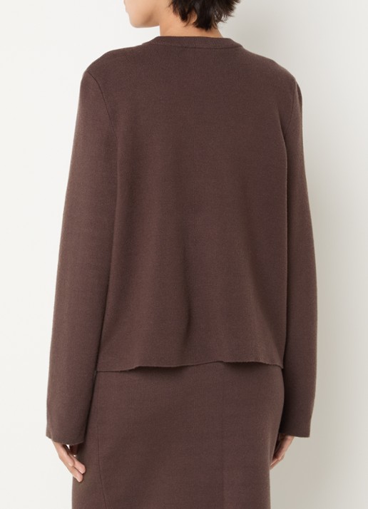 MSCH Copenhagen MSCHAgatha East fijngebreide pullover met ronde hals - achterkant bruin