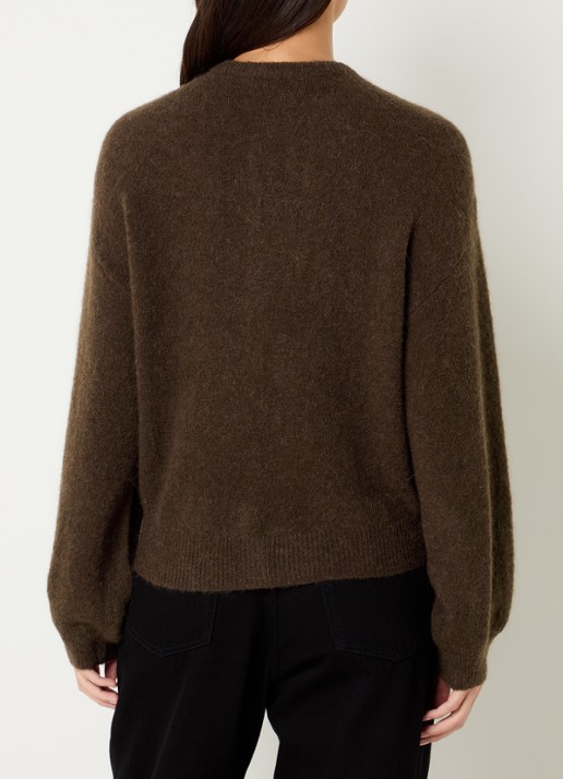 MSCH Copenhagen MSCHBondie fijngebreid vest in alpaca wolblend - achterkant bruin