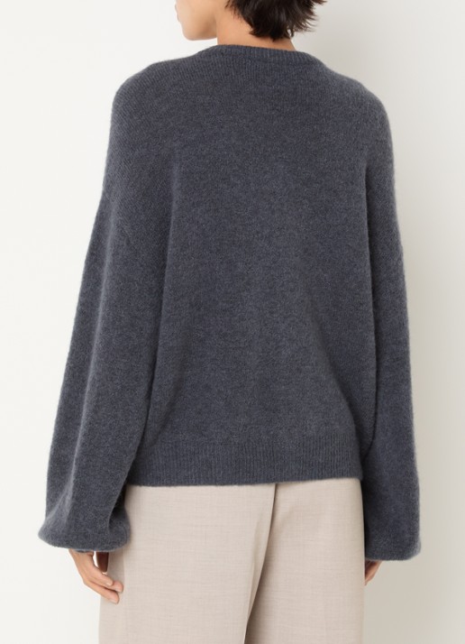 MSCH Copenhagen MSCHBondie fijngebreid vest in alpaca wolblend - achterkant 4 donkergrijs