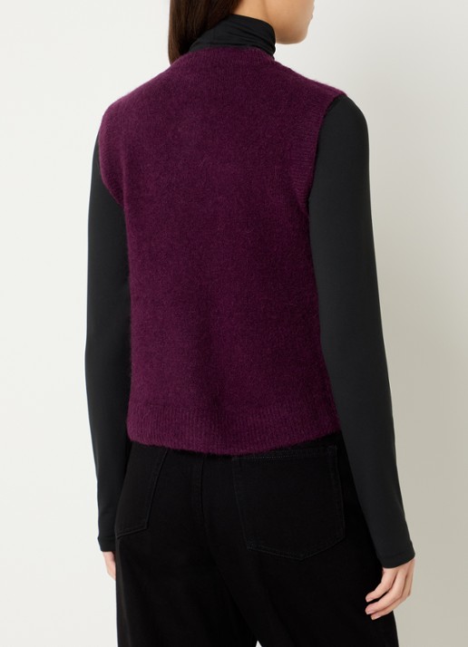 MSCH Copenhagen MSCHBondie Hope fijngebreid gilet in alpaca wolblend - achterkant 2 paars
