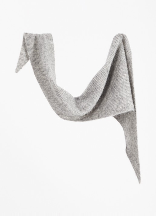 MSCH Copenhagen MSCHBondie Hope sjaal in alpaca wolblend 140 x 50 cm - detail 2 grijs