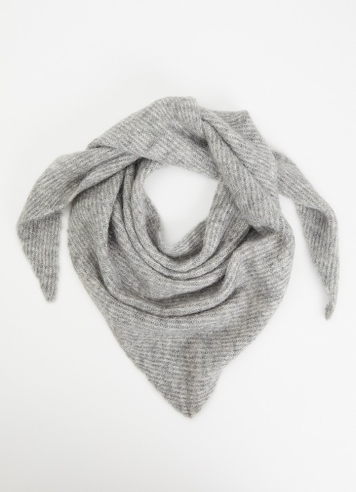 MSCH Copenhagen MSCHBondie Hope sjaal in alpaca wolblend 140 x 50 cm - voorkant grijs