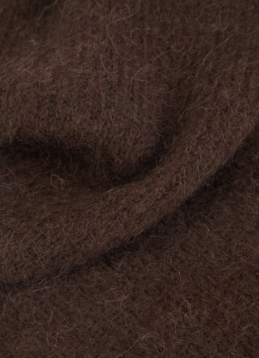 MSCH Copenhagen MSCHBondie Hope sjaal in alpaca wolblend 140 x 50 cm - detail 3 bruin
